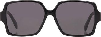 Celine TRIOMPHE Smoke Square Ladies Sunglasses CL40316U 01A 60