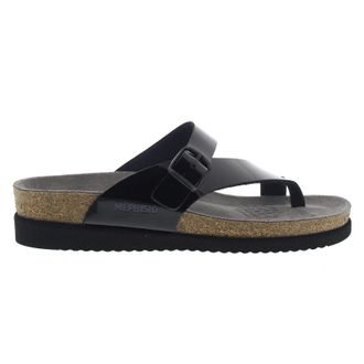 Mephisto Mephisto Helen Leather Womens Hook and Loop Sandals - Black - Size:UK 10.5