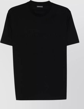 Emporio Armani logo cotton crew neck short sleeve t-shirt