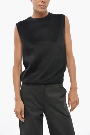 Tom Ford Maglia Girocollo in Misto Seta Senza Maniche Tom Ford