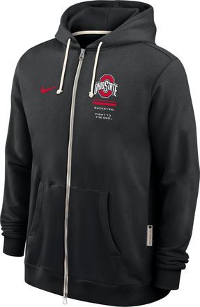 Nike Ohio State Sideline Standard Issue Nike Mens Dri-FIT College Full-Zip Hoodie in Black | 03AV00AOH-1FA