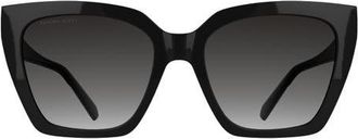 Kendra Scott Dira 56mm Gradient Tea Cup Sunglasses in Black at Nordstrom