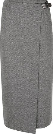 Max Mara Petali Midi Rok - Dames - Rokken - Grijs - Maat: XS