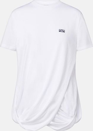 Loewe Double L draped cotton T-shirt