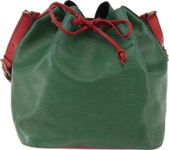 Louis Vuitton Bicolor Petit Noe Handbag Epi Leather Green Leather Bag (Pre-Owned)