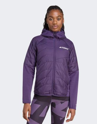adidas Terrex Multi Climawarm - Giacca ibrida isolante con cappuccio color prugna aurora-Viola