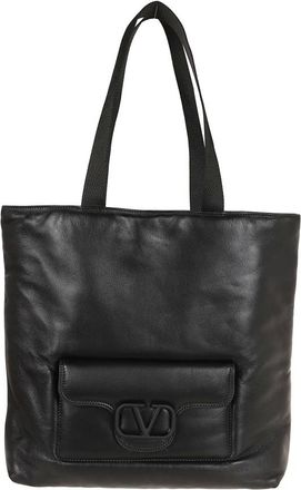 Valentino Black Nappa Leather Valentino Garavani Noir Shopping Bag