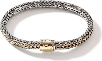 John Hardy Icon Bracelet, Gold, Sterling Silver, 7MM Size Medium - BUZ900993RVXUM