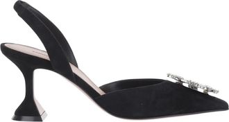 Amina Muaddi Schoenen, Dames, Zwart, 36 1/2 EU, Pumps