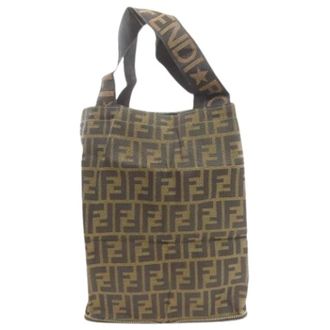 Fendi Borsa Tote Eco Pre-owned in Tela - - Pre-owned - Donna - Marrone - ONE SIZE