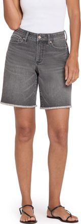 NYDJ Naomi Relaxed Raw Hem Denim Shorts in Dusty Ash at Nordstrom, Size 10