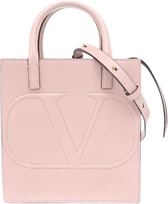 Valentino Pre-owned Valentino Small Leather VLogo Walk Tote Ladies 80ASPHE2FNFMOLOT