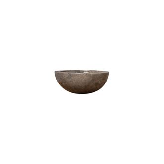 Wanda Collection Lavabo sobre encimera redondo de m&aacute;rmol color gris 30cm