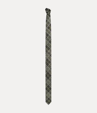 Vivienne Westwood Tie 8.5cm Brick Tartan Grey Unisex