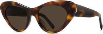 Givenchy Gouden Zonnebril - unisex - Zonnebrillen - Bruin - 53 MM - Accessoires