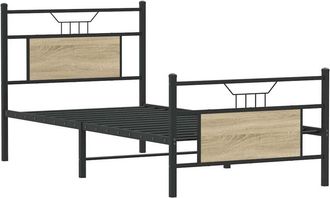 vidaXL Bed Frame without Mattress Sonoma Oak 80x200 cm Engineered Wood Vidaxl