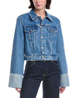 Hudson Cuffed Cropped Denim Jacket