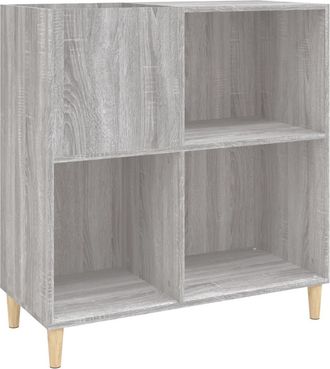 vidaXL Mueble Discos Madera Contrachapada Gris Sonoma 84,5x38x89 Cm Vidaxl