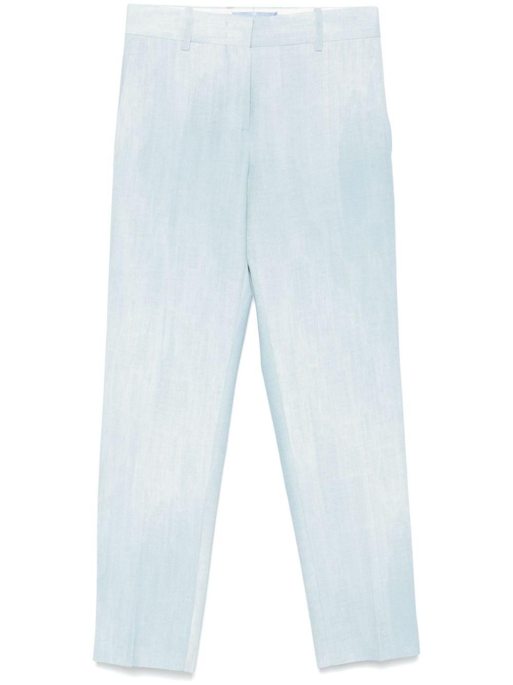 Ermanno Scervino denim-print trousers - women - Viscose