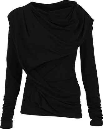 Entire studios Twist Top - Dames - Blouses - Zwart - M - Katoen - Overhemden
