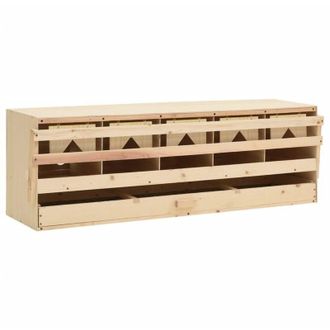 vidaXL Ponedero Para Gallinas 5 Compartimentos Madera Pino 117x33x38cm Vidaxl