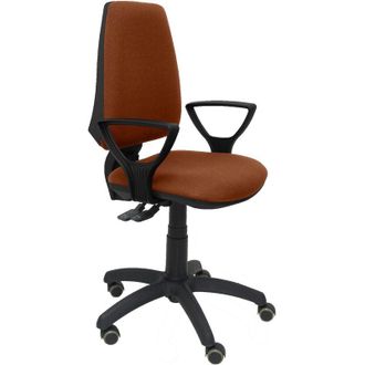 Piqueras y Crespo Piqueras Y Crespo - Silla Elche S Bali Marr&oacute;n Brazos Fijos Ruedas De Parqu&eacute;