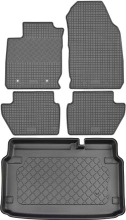 OEM Ford Ecosport Iii Suv (5 Puertas) Desde 02.2018 Set - Alfombrillas De Goma Para Coche + Alfombrilla Para Maletero