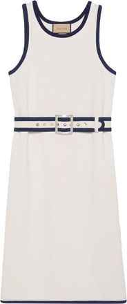 Gucci belted midi dress - women - Elastane - L - White