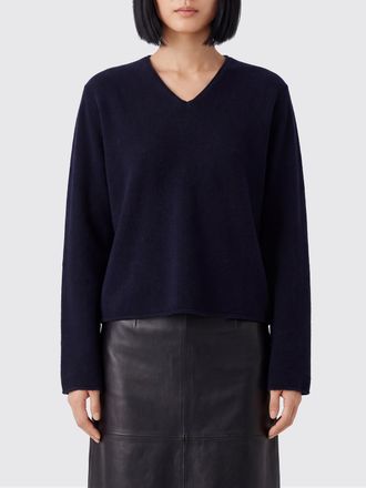120% Lino Cashmere and Wool V-Neck Jumper with Ribbed Trims