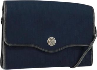 Dior Pre-owned Vintage Trotter Canvas Schoudertas - Dames - Vintage Schoudertas - Blauw - ONE Size - Vintage