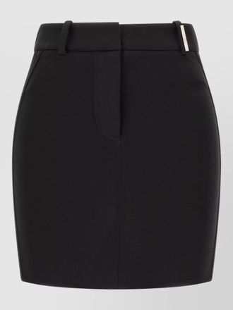 The Attico skirt featuring metal plate and belt loops