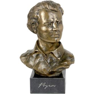 OEM George Gordon Byron - Busto En M&aacute;rmol, Estatuilla De Un Personaje Famoso, Decoraci&oacute;n Para Oficinas, Escuelas Y Hoteles De Art-dog