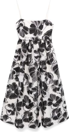 Stine Goya Anemone-jacquard voluminous midi dress - White