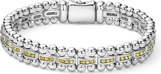 Lagos Caviar Spark Link Bracelet in Silver at Nordstrom