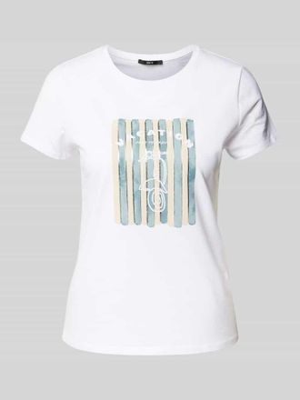 Zero T-Shirt mit Motiv-Print in Weiss, Gr&ouml;&szlig;e 38