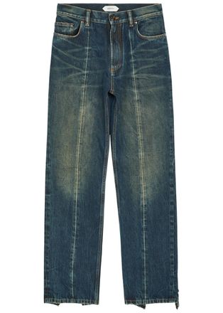 Versace Distressed Straight-leg Jeans - Blue - 36 (W36 / XL)