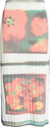 Staud Noemi Ribbed Knit Midi Skirt in Superbloom at Nordstrom, Size X-Large