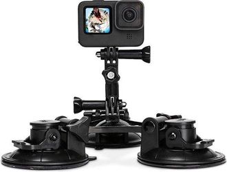 OEM Soporte Premium Para C&aacute;mara De Coche Compatible Con Gopro - Soporte Para C&aacute;mara De Acci&oacute;n Con Ventosas - Accesorios Para Coche - Negro