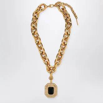 Alessandra Rich Gold-tone chain necklace with pendant