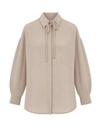 Sessun Dunegres Liza Jacquard Puffed-Sleeve Blouse