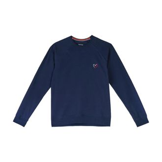 Paul Smith Felpa Cuore Swirl - Dames - Sweatshirts - Blauw - M - Katoen - Hoodies & sweatvesten