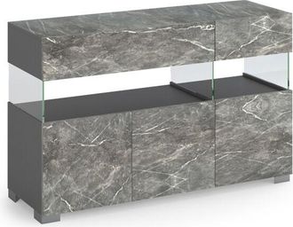 Oresteluchetta Madia moderna effetto marmo con vetro Made in Italy Wander Marble 3A