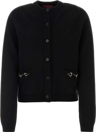 Gucci Black Wool Blend Cardigan