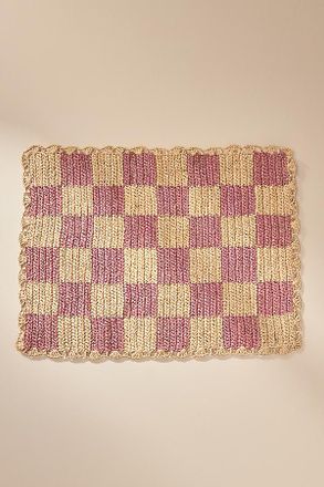 Anthropologie Handwoven Checkered Placemat