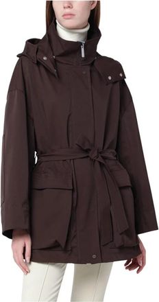 Herno Giubbotto Parka Laminar - Dames - Jas met riem - Bruin - L - Polyester - Jassen
