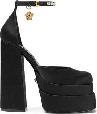 Versace Medusa Aevitas Satin Platform Pumps, Brand Size 35 ( US Size 5 )
