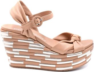 Pedro Garcia Stijlvolle Sleehak Sandalen - Dames - Sleehakken - Bruin - 36 1/2 EU - Schoenen