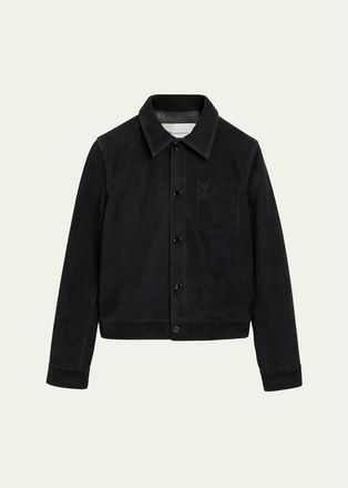 Ami Mens Ami De Coeur Suede Jacket