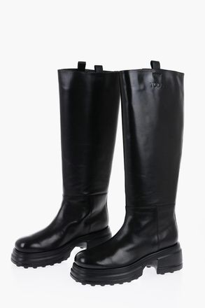 Tod's Stivali In pelle a Tinta Unita con Tacco 7cm Tods