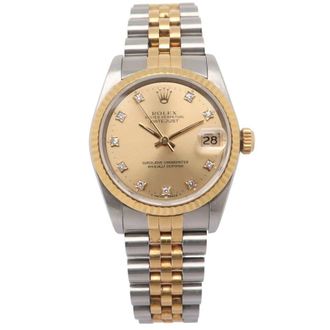 Rolex Pre-owned Rolex Datejust Automatic Chronometer Diamond Champagne Dial Unisex Watch 68273 CDJ